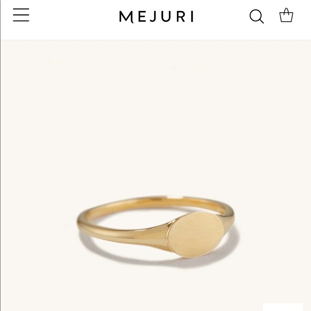 Mejuri Solid 14K Gold Signet Ring